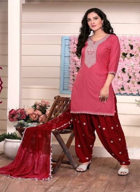 Master Spicy Rayon Fancy Ethnic Wear Ready Made Suit Collection